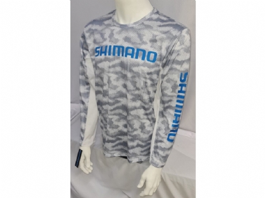 SHIMANO LONG SLEEVE FISHING SHIRT WHITE CAMO