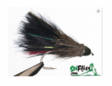 SCIENTIFIC FLIES MARABOU MUDDLER GOLD BRASS CONE