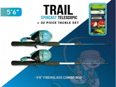 FUN TACKLE  TRAIL SPINCAST TELESCOPIC COMBO