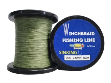 WINCHBRAID 8XPE SINKING DARK GREEN 1000M