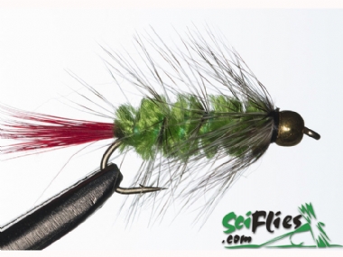 SCIENTIFIC FLIES WOOLY WORM RED TAIL