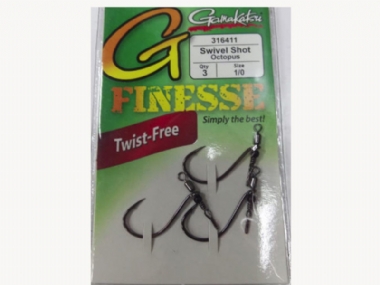 GAMAKATSU FINESSE SWIVEL SHOT OCTOPUS TWIST FREE 