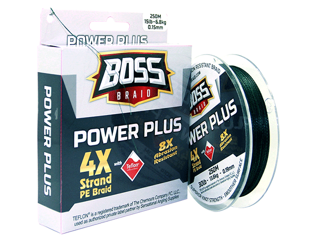 BOSS BRAID POWER PLUS GREEN 250M