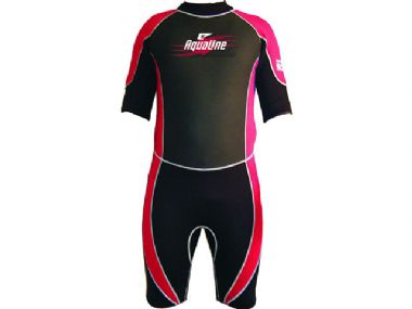 AQUALINE WETSUIT RED/BLACK SHORT SLEEVE