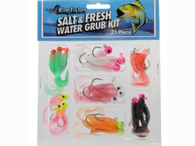 KINGFISHER SALT AND FRESHWATER GRUB KIT