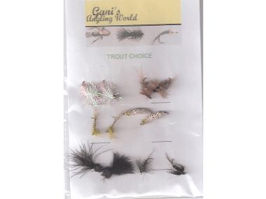 GANIS ASSORTED TROUT FLIES (PACK 4)