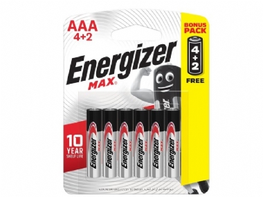 ENERGIZER MAX AAA BATTERIES (6)