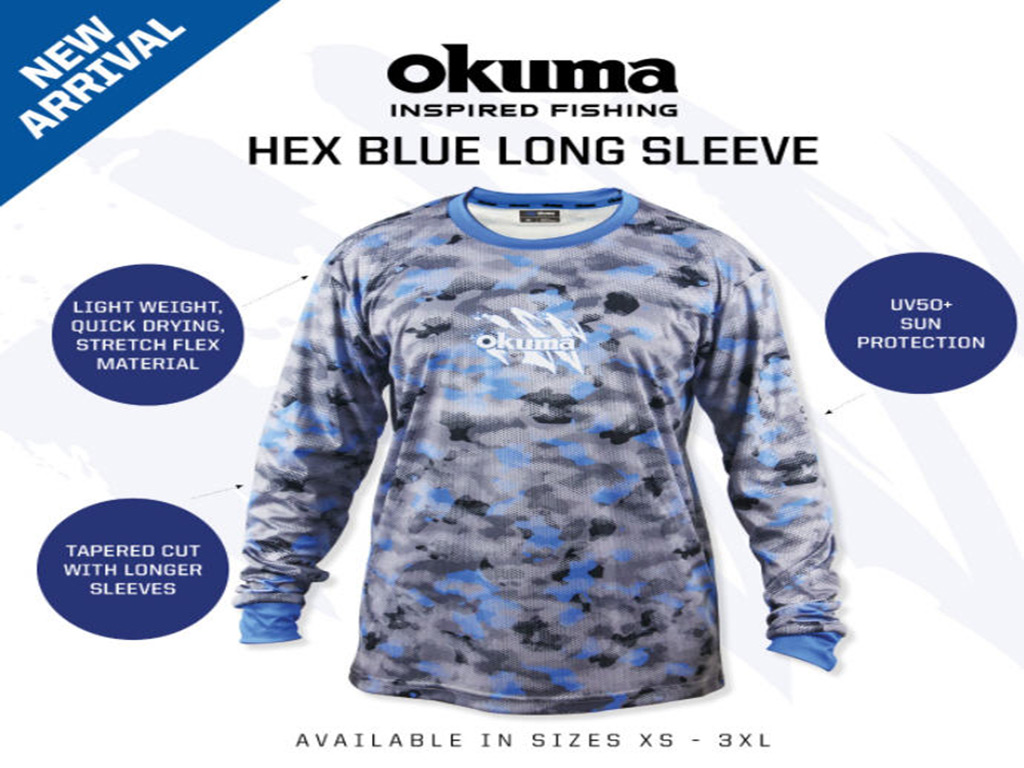 OKUMA HEX BLUE LONG SLEEVE - SHIRTS
