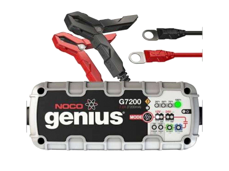NOCO G7200 Genius Series 7.2A 12-volt/24-volt battery charger and  maintainer at Crutchfield