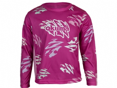 OKUMA KIDS LONG SLEEVE PINK CLAW CAMO SHIRT