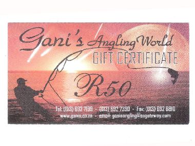 GANIS ANGLING WORLD VOUCHER  R50