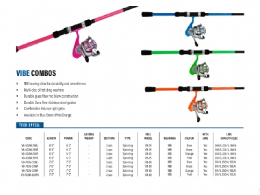OKUMA VIBE COMBO'S  6FT SPINNING