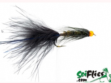 BLACK PEACOCK ORANGE BEAD