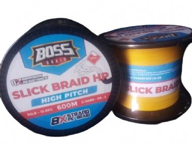 BOSS BRAID SLICK BRAID HP YELLOW 600M