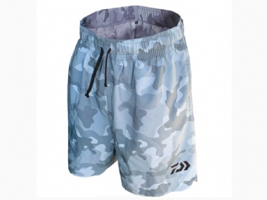 DAIWA LAZER STRETCH SHORTS CAMO GREY