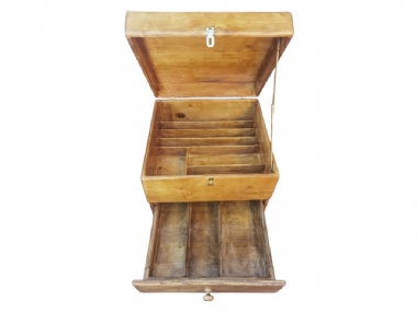 GANIS WOODEN DOUBLE DRAW MUTI BOX