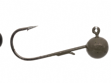 MOSS BACK TUNGSTEN BALL JIG HEAD GREEN PUMPKIN