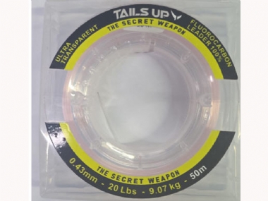 TAILS UP FLUOROCARBON LEADER 100% PINK 50M