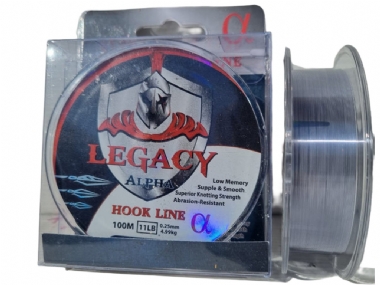 LEGEND LEGACY ALPHA HOOK LINE DARK GREY NON OPAQUE 100M