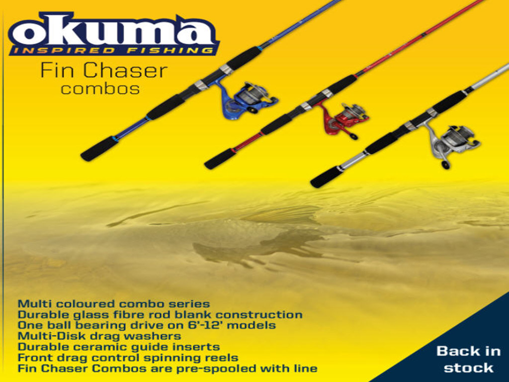 Okuma Fin-Chaser Spinning Combo 30 Reel Size, 1BB Bearings, 6'6