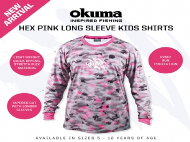 OKUMA PINK LONG SLEEVE KIDS SHIRT