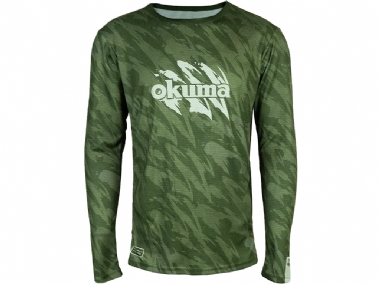 OKUMA LONG SLEEVE OLIVE CLAW CAMO SHIRT