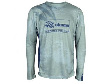 OKUMA LONG SLEEVE SLATE OUTLINE SHIRT