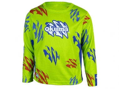 OKUMA KIDS LONG SLEEVE GREEN CLAW CAMO SHIRT
