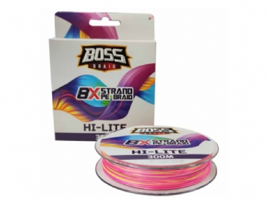 BOSS BRAID 8X STRAND PE BRAID HI-LITE MULTI COLOR 300M