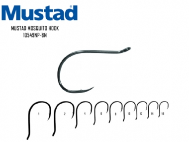 MUSTAD MOSQUITO HOOK 10549NP-BN CARP HOOKS 