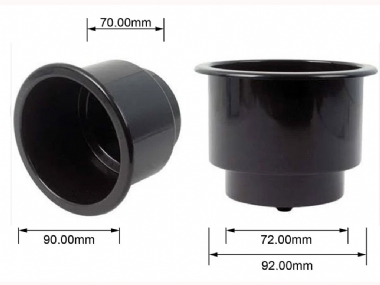 ASC LARGE BLACK CUP HOLDER 90MM