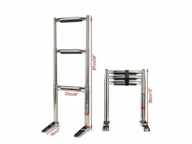 YOUNG MARINE BOAT LADDER ADJUSTABLE  316SS