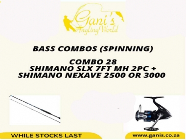 BASS COMBO 28 SHIMANO SLX 7FT MH 2PC & SHIMANO NEXAVE 2 MODELS