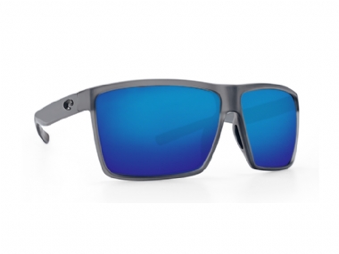 COSTA DEL MAR RINCON POLARIZED BLUE LENS SHINY BLACK SUNGLASSES