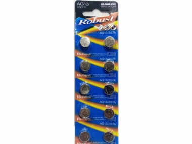 ROBUST AG13 ALKALINE BUTTON CELL 1.55 V 