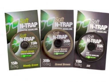 KORDA SOFT N TRAP COATED HOOKLINK WEEDY GREEN 20M