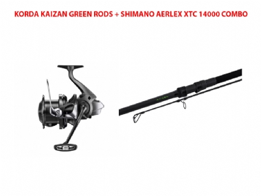 KORDA KAIZAN GREEN RODS + SHIMANO AERLEX XTC 14000 COMBO