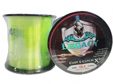 LEGENDS LEGACY SERIES  CAST & CATCH X2 FLUORESCENT YELLOW 500M