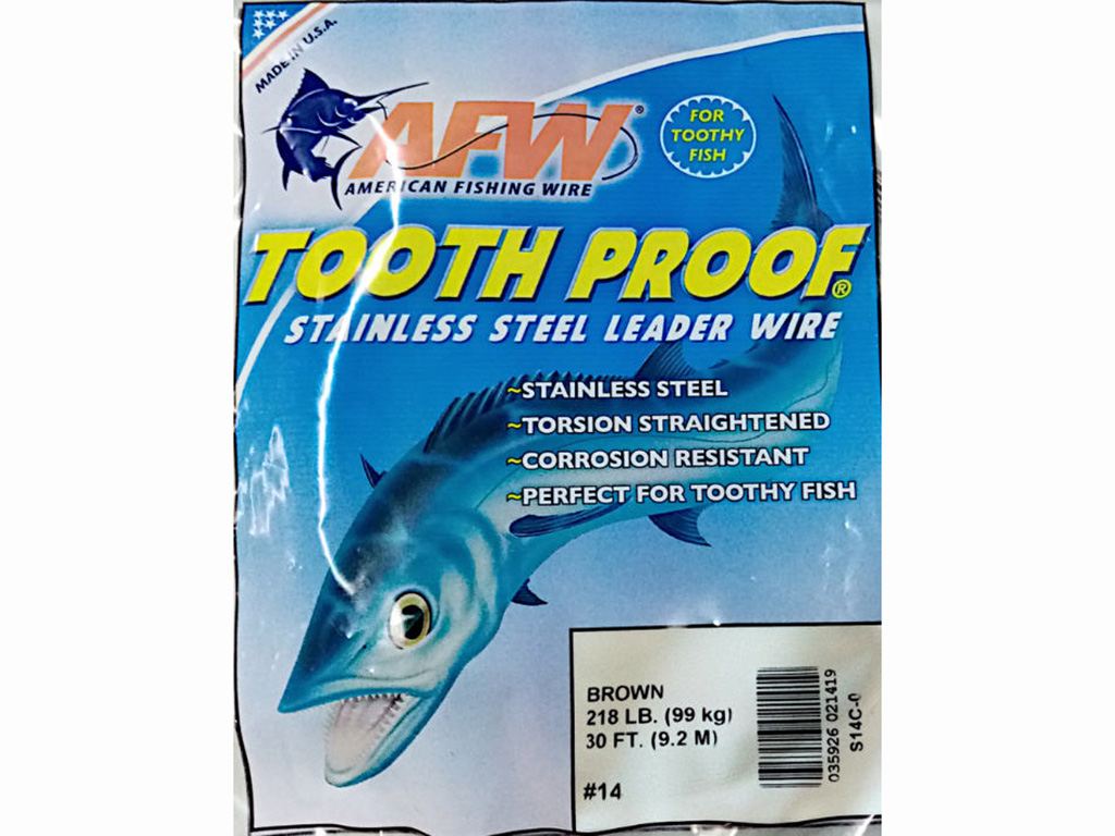 American Fishing Wire Tooth Proof Stainless Steel Leader Wire 30ft