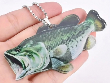GANIS FISH HOOK CHARM KEYCHAIN PENDANT