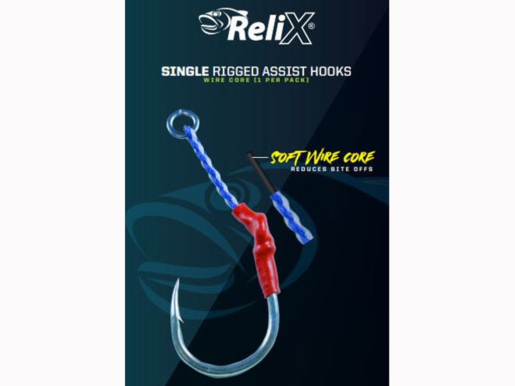 RELIX SINGLE RIGGED ASSIST HOOK SOFT WIRE CORE