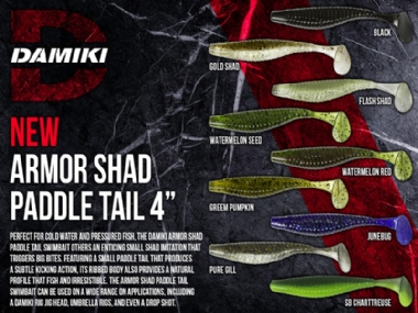 DAMIKI ARMOR SHAD PADDLE TAIL 4''