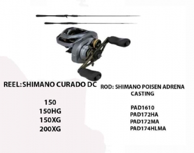 SHIMANO POISEN ADRENA AND SHIMANO CURADO DC COMBO